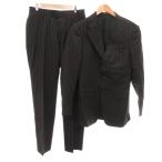 グッチ GUCCI セットアップ シングルスーツ ウール 総裏地 サイドベンツ 46 黒 ブラック /JS ■GY17 メンズ