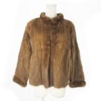  No-brand меховое пальто короткий no color норка мех полоса чай Brown /AO9 #GY18 женский 