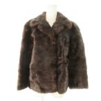  No-brand меховое пальто короткий норка мех чай Brown /AO16 #GY18 женский 