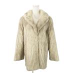  moon bat мех Moonbat fur меховое пальто норка мех мех средний длина полоса 11 серый ju/MN19 #GY18 женский 