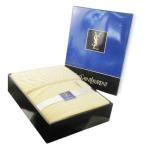 не использовался товар Yves Saint-Laurent YVES SAINT LAURENT боа Fit простыня постельные принадлежности кровать чехол на футон ворсистый боа YSL Logo вышивка бежевый /CK4