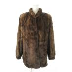  No-brand меховое пальто норка мех мех воротник-стойка средний длина большой размер 13 чай Brown /MN4 #GY18 женский 