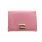 ドルチェ&ガッバーナ ドルガバ DOLCE&GABBANA カードケース 小物入れ 名刺入れ レザー ロゴ ピンク ■GY11 /MQ レディース