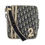 ショッピング紺 クリスチャンディオール Christian Dior トロッター ナンバー2 ショルダーバッグ ナンバリング 紺 ネイビー ベージュ BOD 1013 /JS