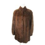  Enba EMBA меховое пальто норка мех мех воротник-стойка средний длина 11 чай Brown /MN25 #GY18 женский 