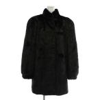  No-brand меховое пальто внешний мех норка средний плечо накладка 15 XXL чёрный черный /XZ #GY18 женский 