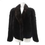 ショッピング毛皮 サガミンク SAGA MINK Yamaoka 金サガ ロイヤル ファーコート 毛皮 ミンク ショート丈 ダークブラウン /UO ■GY18 レディース