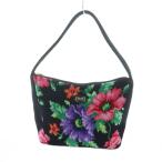 フェイラー FEILER ハンドバッグ トートバッグ シュニール織 花柄 総柄 ロゴ 黒 ブラック ■GY18 /MQ レディース