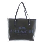 ショッピングコーチ コーチ COACH ハンドバッグ トート ショルダー 2WAY PVC レザー ロゴ 黒 ブラック 紺 ネイビー F36588 /XZ ■GY18 レディース