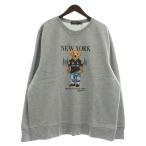 ショッピング未使用 未使用品 POLO RALPH LAUREN トレーナー スウェット 長袖 裏起毛 クルーネック NEW YORK ポロベア ロゴ プリント XL グレー