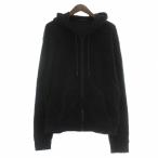 ショッピングモノグラム ルイヴィトン LOUIS VUITTON 24SS モノグラムフレンチテリージップパーカー フーディー スウェット 長袖 総柄 M 黒 ブラック RM241Q