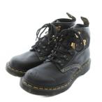 ドクターマーチン DR.MARTENS ショートブーツ レザー ラウンドトゥ レースアップ UK5 24cm 黒 ブラック AW006 KV 06 W