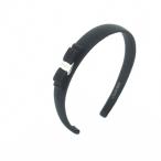 サルヴァトーレフェラガモ Salvatore Ferragamo VARA ヴァラ カチューシャ ヘアアクセサリー リボン 黒 ブラック ■GY11 /MQ