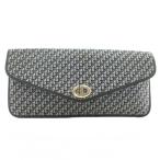  Christian Dior Vintage Toro ta- клатч ручная сумочка вечерняя сумочка парусина кожа to общий рисунок CD Logo темно-синий 