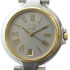 ダンヒル dunhill WOQ ミレニアム デイト 腕時計 ウォッチ クォーツ カレンダー付き ロゴ シルバー色 ■GY18 /MQ メンズ