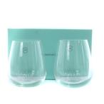 未使用品 ティファニー TIFFANY &amp; CO. クリスタルタンブラー ペアセット グラス ロゴ クリア /KW ■GY18 その他