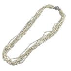  колье серебряный 925 жемчуг пресная вода жемчуг 7 полосный ba блокировка жемчуг 3mm белый белый /KW #GY18 женский 