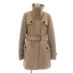ショッピングBURBERRY BURBERRY LONDON 中綿コート アウター キルティング ミドル スタンドカラー 裏地ノバチェック ジップアップ ベルト付き 40 L ピンク