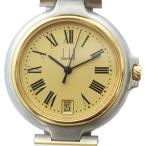 ダンヒル dunhill TPQ ミレニアム 腕時計 ウォッチ クォーツ デイト カレンダー付き ローマン ラウンド シルバー色 ゴールド色