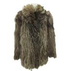 ショッピング毛皮 サガフォックス SAGA FOX 銀サガ フォックスファーコート 毛皮 ミドル ハーフ丈 13 茶 ブラウン 白 ホワイト /GV ■GY18 レディース