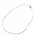  колье жемчуг жемчуг 5mm SILVER печать белый белый /KW #GY11 женский 