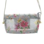 ショッピングフェイラー フェイラー FEILER ショルダーバッグ オーガンジー メッシュ シースルー 花柄 グレー /AH8 ■GY18 レディース