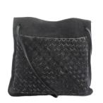 ショッピングヴェネタ ボッテガヴェネタ BOTTEGA VENETA ショルダーバッグ ハラコ レザー イントレチャート 黒 ブラック /XZ ■OH ■GY11  レディース