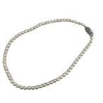  колье настоящий жемчуг жемчуг 4mm серебряный металлические принадлежности белый белый /KW #GY18 женский 