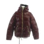 ショッピングデュベティカ デュベティカ DUVETICA ダウンジャケット 長袖 フード付き ジップアップ フルジップ ロゴ 44 XL ボルドー 赤 レッド ■GY11 /MQ