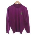 ショッピングdior 未使用品 クリスチャンディオール Christian Dior タグ付き ニット セーター ウール L 紫 パープル モックネック 長袖 /FF ■GY18 メンズ