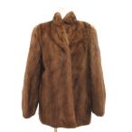 ノーブランド ファーコート ミンク 毛皮 ハーフ 6 茶 ブラウン ■GY18 /TZ レディース