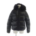 ショッピングduvetica デュベティカ DUVETICA ダウンジャケット 長袖 フード ジップアップ ロゴ 40 S 黒 ブラック ■GY40 /MQ レディース