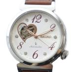 ショッピング自動巻き セイコー SEIKO ルキア LUKIA 4R38-01C0 腕時計 ウォッチ 自動巻き ロゴ ハート レザーベルト シルバー色 ■GY18 /MQ レディース