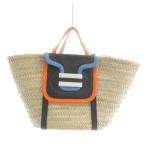 ショッピングhardy PIERRE HARDY ACV08 アルファ かごバッグ バスケット ハンド トート ワンショルダー 2WAY ラフィア 牛革 レザー ベージュ