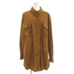 フェンディ FENDI スエード レザー シャツ ジャケット 42 茶 ブラウン /UO ■GY18 レディース