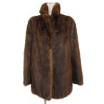 ショッピング毛皮 ノーブランド ミンクファーコート 毛皮 ミンク ハーフ 6 茶 ブラウン /JS ■GY11 レディース