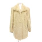 マルヴォワジー Malvoisie パールミンク ファー コート 9-11 毛皮 ミドル ハーフ丈 白 ホワイト /AE ■GY13 レディース