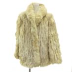 ショッピング毛皮 サガフォックス SAGA FOX ROTINY ロティニー 銀サガ ファーコート 毛皮 フォックス ミドル ハーフ丈 オフホワイト系 /UO ■GY18