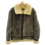  freedom FREEDOM B-3 "куртка пилота" мутон 38 Zip выше овечья кожа овчина шея ремень чай Brown /GV #GY18