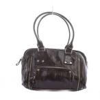 ショッピングロンシャン ロンシャン LONGCHAMP ハンドバッグ パテントレザー ロゴ 茶 ブラウン ■GY18 /MQ レディース