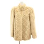 ショッピング毛皮 WTHITE BEAR ファーコート 毛皮 パールミンク ミドル ハーフ丈 クリーム色 /UO ■GY18 レディース