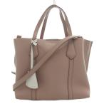 トリーバーチ TORY BURCH ハンドバッグ ショルダー 2WAY 斜め掛け ロゴ レザー ロゴチャーム グレー /GV ■GY18 レディース