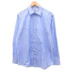 エルメス HERMES ドレスシャツ フォーマル 刺繍 長袖 42 ライトブルー /JS ■GY18 メンズ