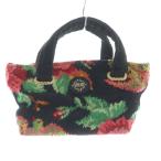 ショッピングフェイラー フェイラー FEILER ハンドバッグ 花柄 シュニール織 ロゴ 黒 ブラック /KW ■GY18