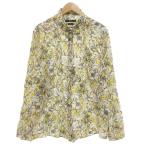 ショッピンググッチ 未使用品 グッチ GUCCI タグ付き カジュアルシャツ 45 長袖 花柄 総柄 コットン 黄 イエロー /AE ■GY11 メンズ