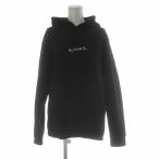 ショッピング古着 未使用品 アニエスベー agnes b. アダムエロペ 20SS ロゴスウェットフーディーパーカー プルオーバー 長袖 S 黒 ブラック EX92SCT7 E20