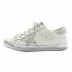 ショッピング星 ゴールデングース GOLDEN GOOSE DELUXE BRAND SUPER STAR スニーカー レザー ローカット 星 スター ロゴ 36 23.5cm 白 シルバー色