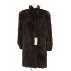 ショッピング毛皮 MIND VEIL マインドベール ミンクファーコート 毛皮 ミドル丈 ハーフ 11 茶 ブラウン /JS ■GY18 レディース