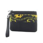  Versace Versace .VERSACE клатч ручная сумочка сумка бардачок нейлон Logo чёрный черный #GY11 /MQ мужской 