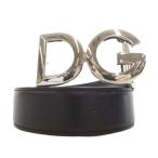 ショッピングGABBANA ドルチェ&ガッバーナ ドルガバ DOLCE&GABBANA ロゴバックル ベルト レザー 黒 ブラック /UO ■GY18 メンズ